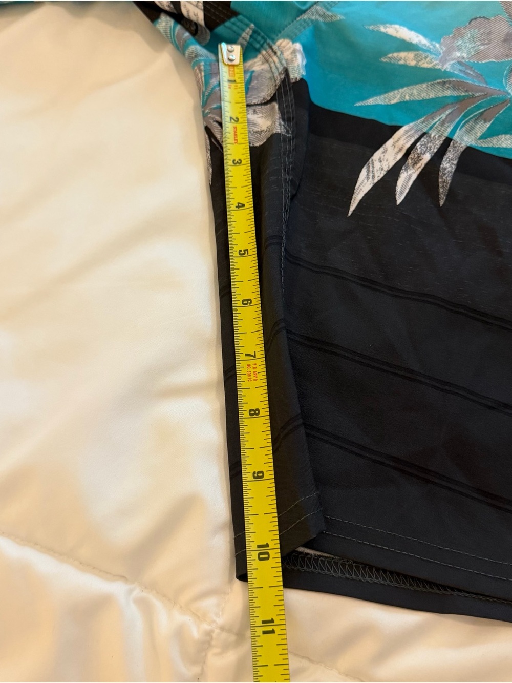 O'Neill Gray, Teal & Black Floral Board Shorts - Picture 9 of 13